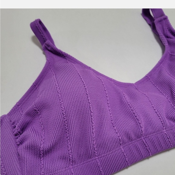 Salt + Cove ribbed bikini swim top size X-Large purple - Picture 8 of 10